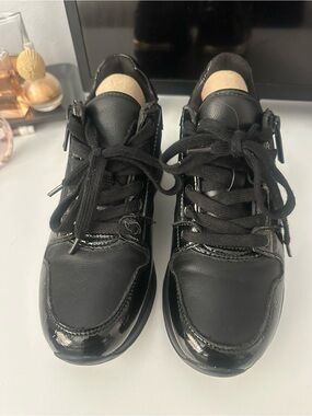 Aldo Black Men's Leather & Patent Lace-Up Sneakers